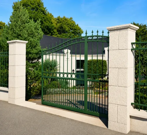 Création de clôture maçonnée et piliers de portail à Villebois-Lavalette, Angoulême, Le Bon Artisan Charentais